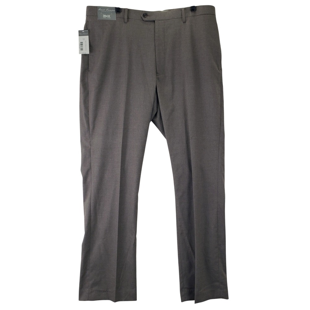 Daniel Cremieux Dress Pants Mens 38x32 Taupe Trousers Office Classic Neutral NWT